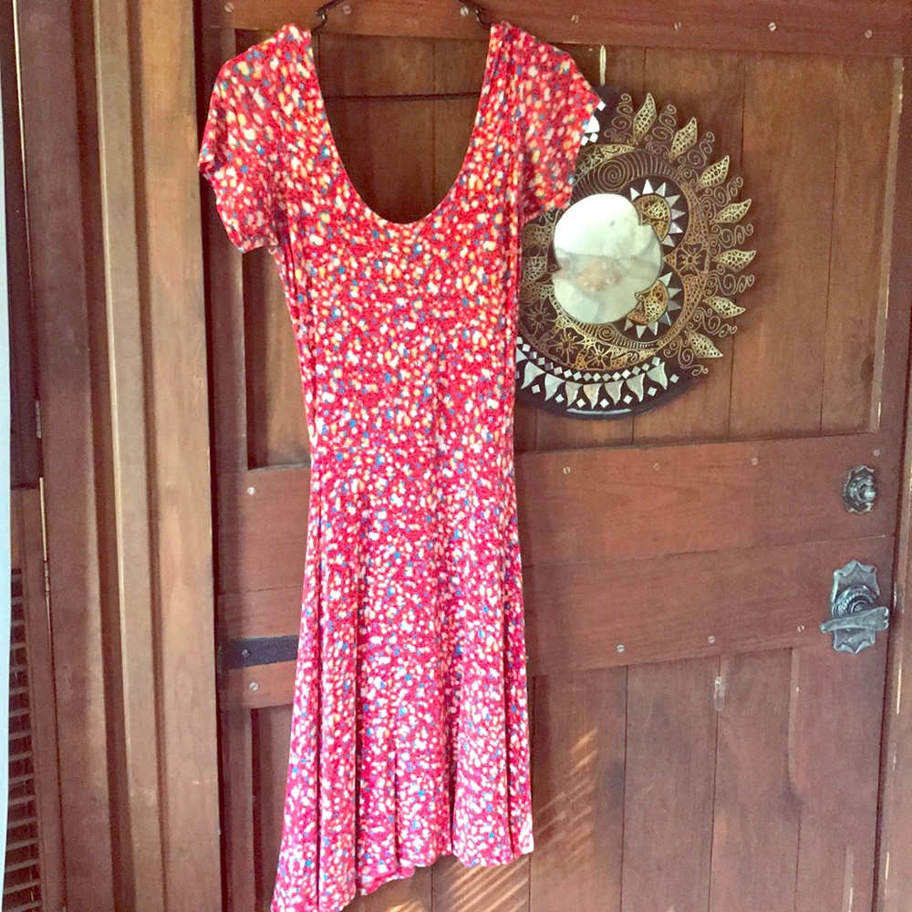 Floral Short Sleeve Dress - Size Small